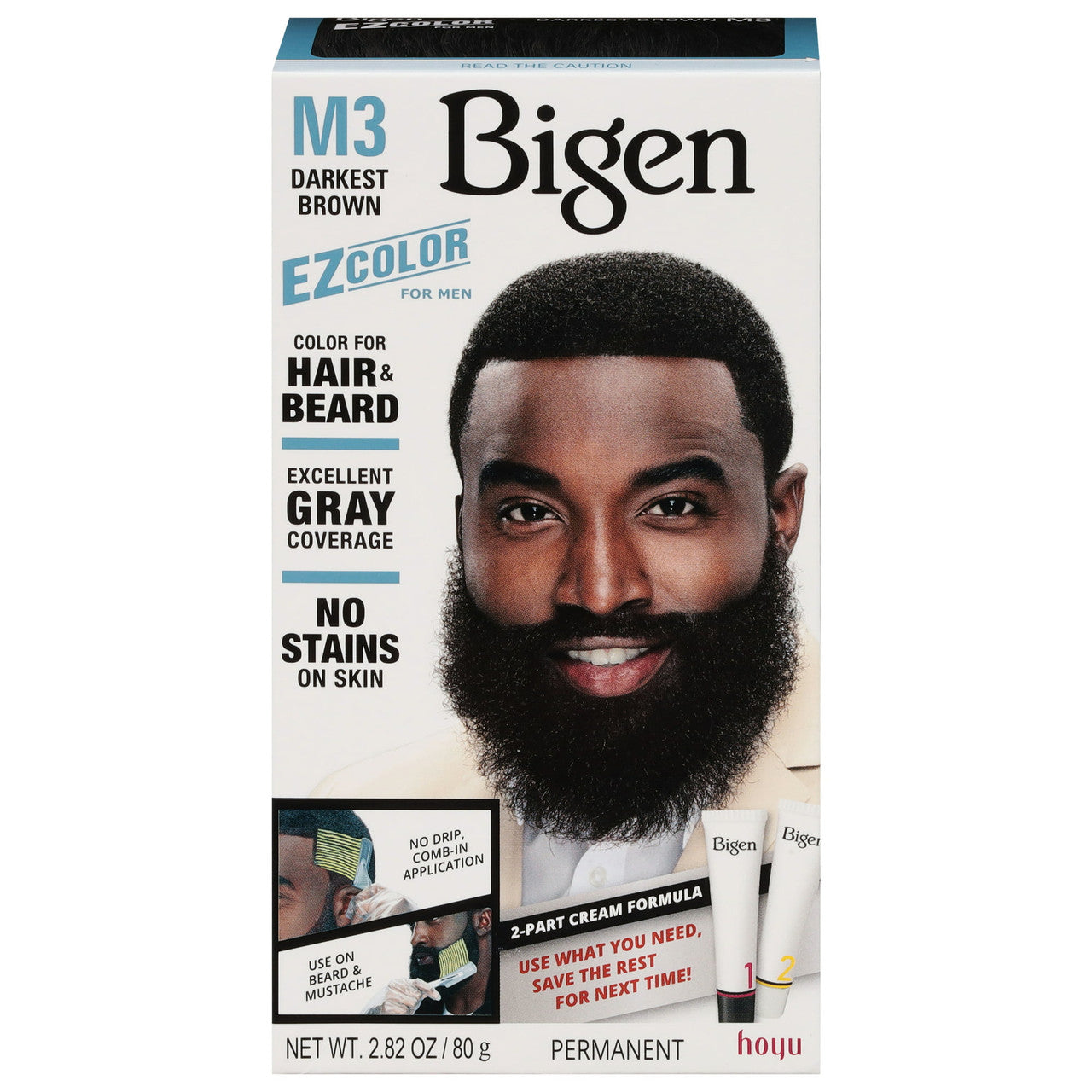 Bigen Ez Color Hair Color for Men Darkest Brown Kit, 1 Ea, 2.82 Oz